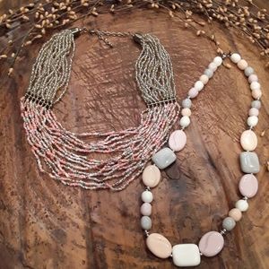 Salmon Chunky Statement Necklaces 💮